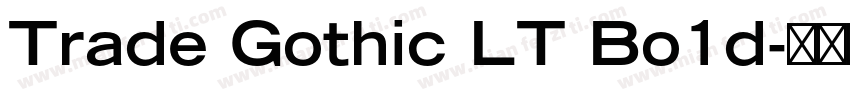 Trade Gothic LT Bo1d字体转换